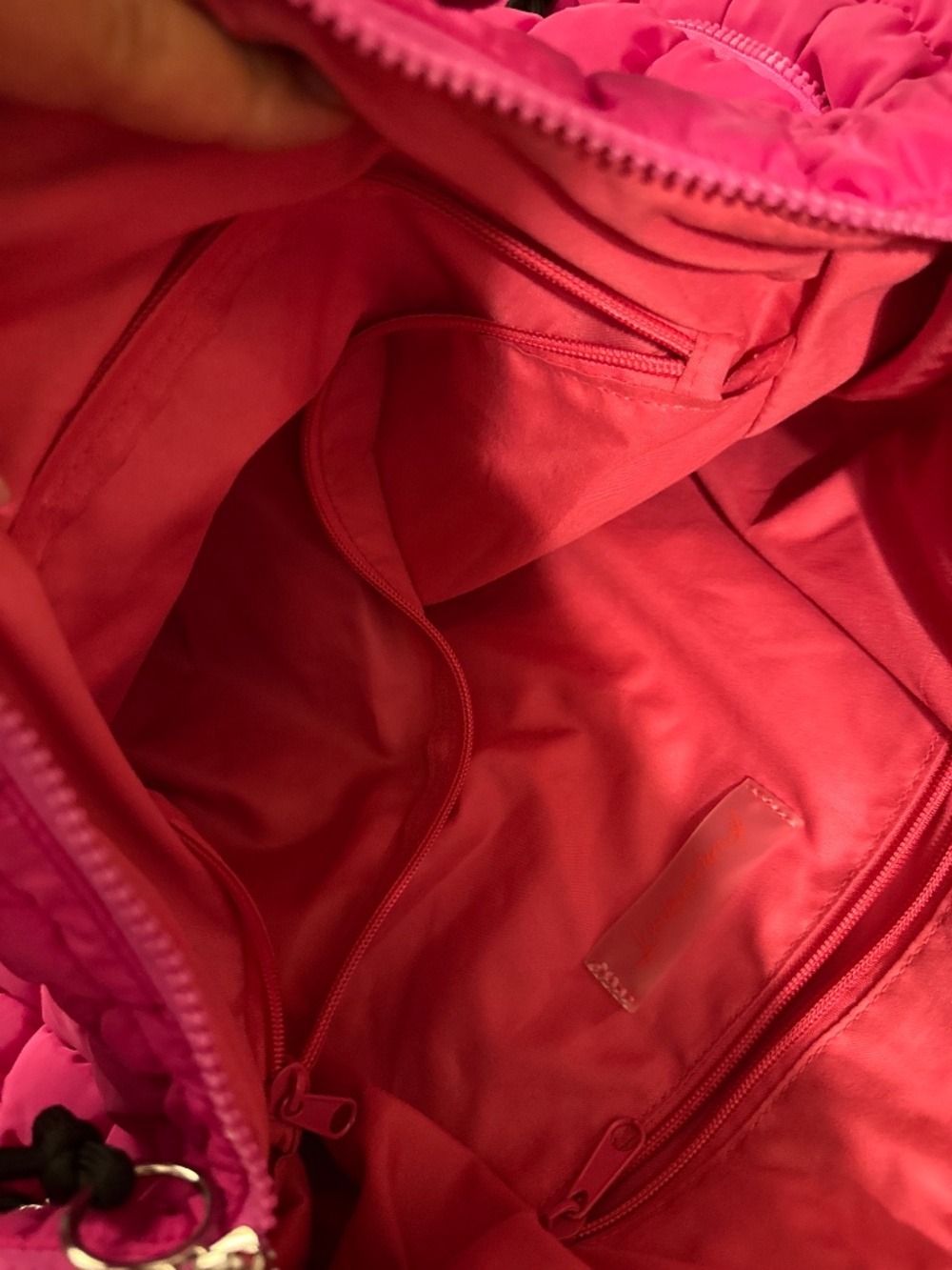 FP Movement Quilted Puffer Hobo Bag — Hot Pink / Raspberry, Free People - Picture 5 of 5